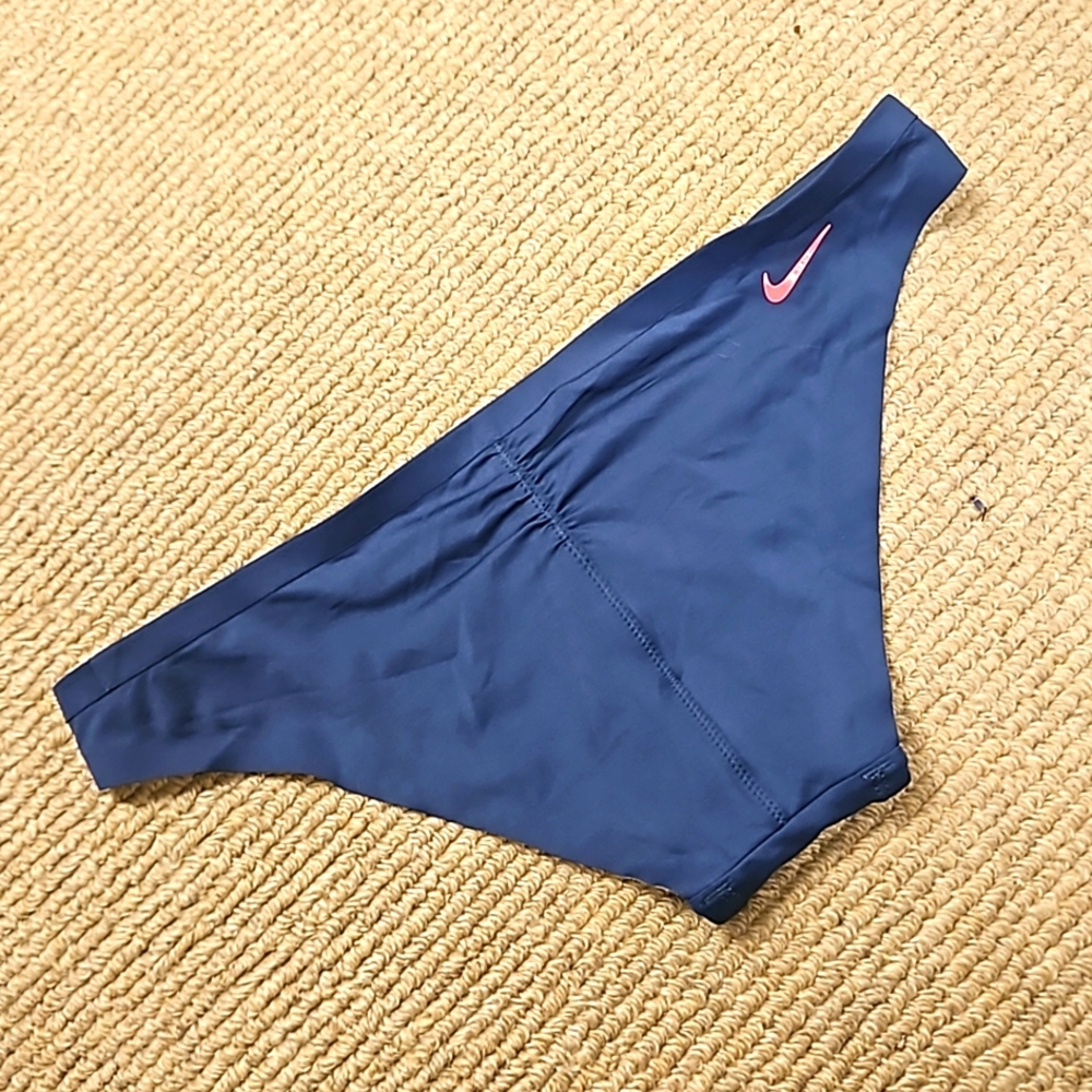 EUC Nike blue-gray ruched bikini bottom S